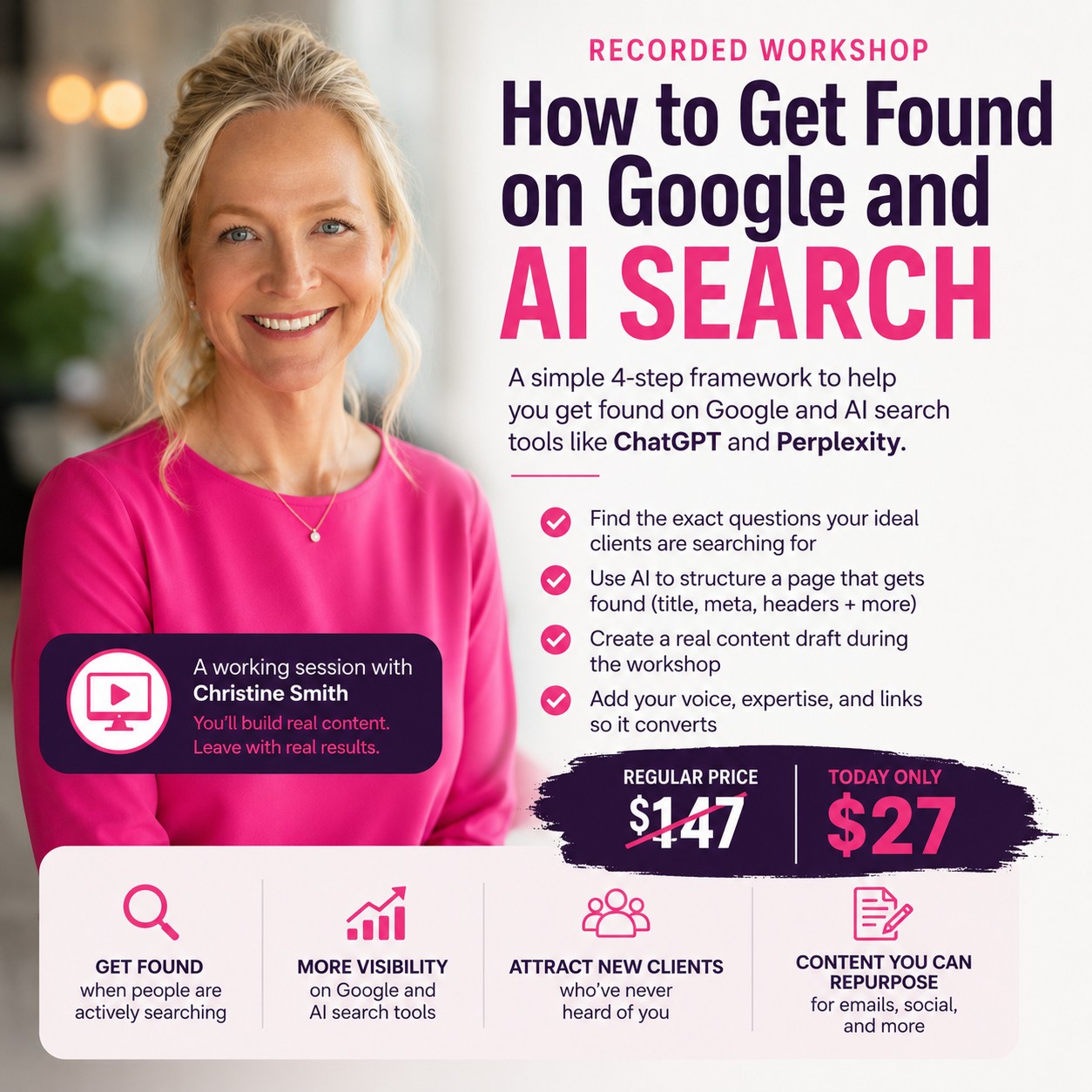 How to get found on Google and AI search workshop